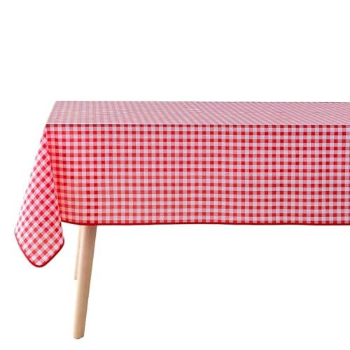 douceur d'intérieur Quadratische Tischdecke, Rot, 150 x 150 cm von Douceur d'Intérieur