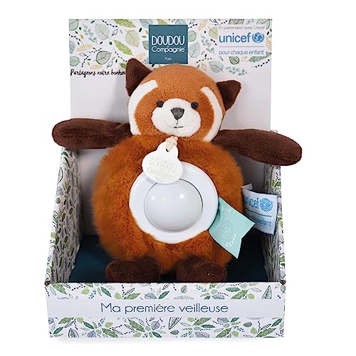 Doudou et Compagnie - UNICEF – Nachtlicht – roter Panda – DC3994 Orange 1,0 Stück von Doudou et Compagnie