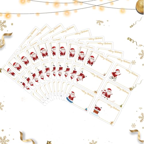10 Stück Weihnachtsaufkleber Weihnachtssticker Aufkleber Weihnachten Weihnachtsetiketten Selbstklebend Weihnachten Etiketten Klebeetiketten für Geschenkboxen Umschläge Geschenktüten 16 * 17CM von Doukesh