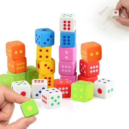24 Stück Würfel Radiergummis Für Kinder, Lustige Radiergummi Set, Lustig Mini Radierer, Mitgebsel Kind Schulbedarf Für Studenten Schulbedarf Schreibwaren,Farbe Zufällig Kleine Radier. 24 Stück Würfel Radiergummis Für Kinder, Lustige Radiergummi Set, Lustig Mini Radierer, Mitgebsel Kind Schulbedarf Für Studenten Schulbedarf Schreibwaren,Farbe Zufällig Kleine Radier. von Doukesh