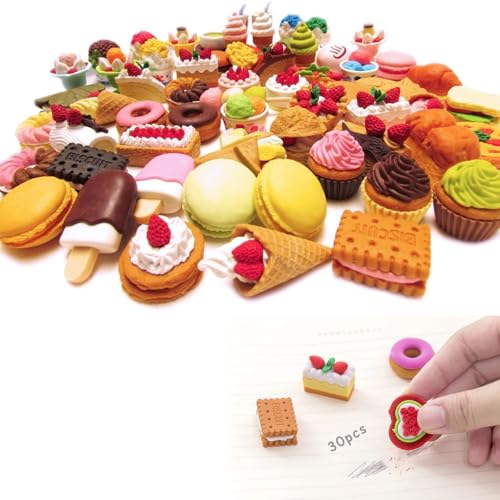 Dessert Radiergummi, 30 Stück Bunte Kuchen Radiergummi, Lustige Radiergummi Set,Für Kinder Geschenk Als Geburtstagsgeschenk Studenten Belohnung Puzzle-Spielzeug Für Kinder. Dessert Radiergummi, 30 Stück Bunte Kuchen Radiergummi, Lustige Radiergummi Set,Für Kinder Geschenk Als Geburtstagsgeschenk Studenten Belohnung Puzzle-Spielzeug Für Kinder. von Doukesh