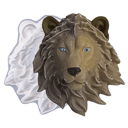 -Tier-Harz-Formen, Epoxidharz-Silikon-Formen, Kristall-Epoxidharz-Silikonform, Tier-Kerzenform, Gips-Kunst, Wandbehang, Schokoladen-, Dessert-, Süßigkeitenform (Löwe) von Dous