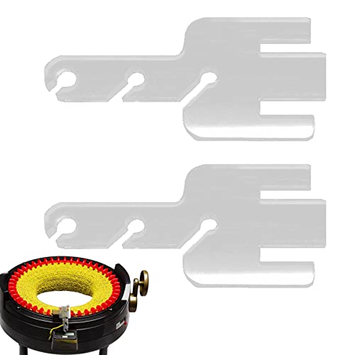 Dous 2 STÜCKE Strickmaschinen-Spannzubehör, Abnehmbare Garnspanner-Adapter, Adapter Mit Zerreißbarem Schutzpapier, Strick-Schnelladapter Für Schnelle Strickbefestigung von Dous