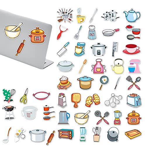 Dous Aufkleber Kochen - 50 Stück Bunte Kochaufkleber Aufkleber | Langlebiger Kochutensilien-Aufkleber, Aufkleber, Etikett, Dekoration, Handwerk, Sammelalbum, Buch, Album, Tagebuch Dous Aufkleber Kochen - 50 Stück Bunte Kochaufkleber Aufkleber | Langlebiger Kochutensilien-Aufkleber, Aufkleber, Etikett, Dekoration, Handwerk, Sammelalbum, Buch, Album, Tagebuch von Dous