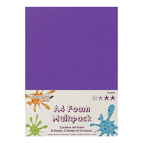 Dovecraft Foam Sheets kreativschaum, A4, 8 Stück violett von Dovecraft