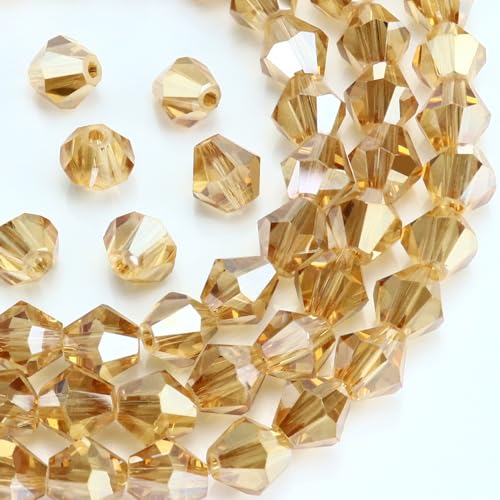 Dowarm Doppelkegel-Glasperlen für Bastelarbeiten, Schmuckherstellung, Armbänder, Halsketten, Puppen, Weinanhänger, Windspiele, Sonnenfänger, kleine facettierte Kristallperlen, Bernsteingold, 1000 Dowarm Doppelkegel-Glasperlen für Bastelarbeiten, Schmuckherstellung, Armbänder, Halsketten, Puppen, Weinanhänger, Windspiele, Sonnenfänger, kleine facettierte Kristallperlen, Bernsteingold, 1000 von Dowarm