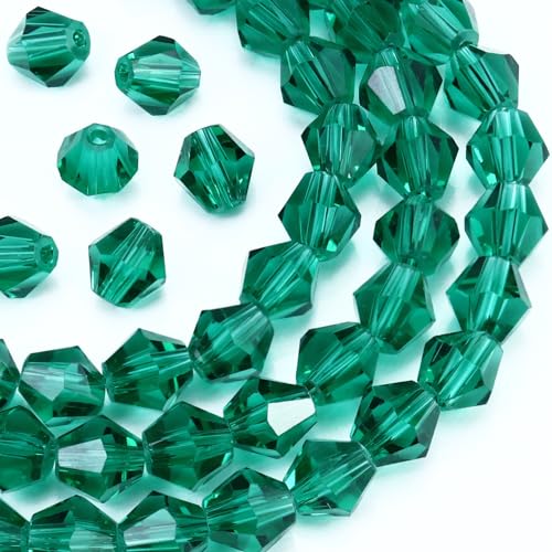 Dowarm Kristallperlen, Doppelkegel, 8 mm, zum Basteln, Schmuckherstellung, DIY-Armband, Halskette, Puppen, Weinanhänger, Windspiele, Sonnenfänger, facettierte lose Glasperlen, Pfauengrün, 100 Stück Dowarm Kristallperlen, Doppelkegel, 8 mm, zum Basteln, Schmuckherstellung, DIY-Armband, Halskette, Puppen, Weinanhänger, Windspiele, Sonnenfänger, facettierte lose Glasperlen, Pfauengrün, 100 Stück von Dowarm