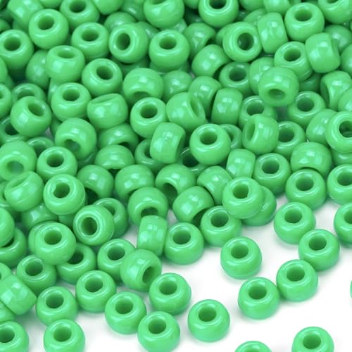 Dowsabel Grüne Pony-Perlen, Großpackung, 6 x 9 mm, Kandi-Perlen mit großem Loch, für Armbänder, Zöpfe, DIY, Freundschaftsarmband, Halsketten, Schmuckherstellung, Kinder und Studenten, Basteln und Dowsabel Grüne Pony-Perlen, Großpackung, 6 x 9 mm, Kandi-Perlen mit großem Loch, für Armbänder, Zöpfe, DIY, Freundschaftsarmband, Halsketten, Schmuckherstellung, Kinder und Studenten, Basteln und von Dowsabel