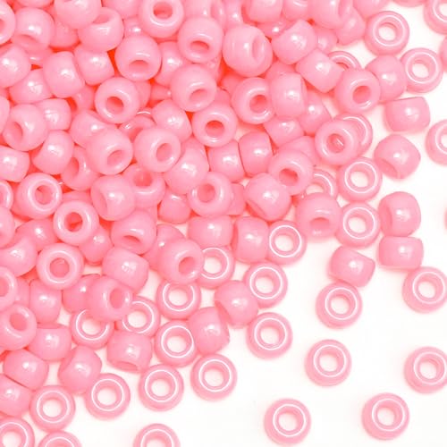 Dowsabel Pinke Pony-Perlen, Großpackung, 6 x 9 mm, Kandi-Perlen mit großem Loch, für Armbänder, Zöpfe, DIY, Freundschaftsarmband, Halsketten, Schmuckherstellung, Kinder und Studenten, Basteln und Dowsabel Pinke Pony-Perlen, Großpackung, 6 x 9 mm, Kandi-Perlen mit großem Loch, für Armbänder, Zöpfe, DIY, Freundschaftsarmband, Halsketten, Schmuckherstellung, Kinder und Studenten, Basteln und von Dowsabel