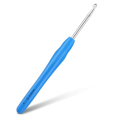 Doxiru Häkelnadeln 4 mm Bunt Stricken Häkeln, Hochwertige Aluminium Ergonomische Stricknadel mit weichem Griff für Garnhandwerk, Geeignet für Anfänger zum Erlernen von handgestrickten Pullovern Doxiru Häkelnadeln 4 mm Bunt Stricken Häkeln, Hochwertige Aluminium Ergonomische Stricknadel mit weichem Griff für Garnhandwerk, Geeignet für Anfänger zum Erlernen von handgestrickten Pullovern von Doxiru