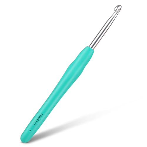 Doxiru Häkelnadeln 5,5 mm Bunt Stricken Häkeln, Hochwertige Aluminium Ergonomische Stricknadel mit weichem Griff für Garnhandwerk, Geeignet für Anfänger zum Erlernen von handgestrickten Pullovern Doxiru Häkelnadeln 5,5 mm Bunt Stricken Häkeln, Hochwertige Aluminium Ergonomische Stricknadel mit weichem Griff für Garnhandwerk, Geeignet für Anfänger zum Erlernen von handgestrickten Pullovern von Doxiru
