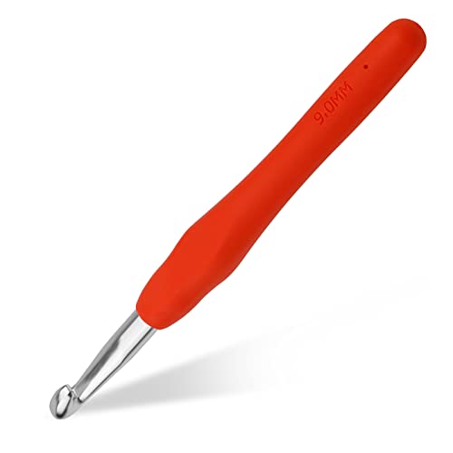 Doxiru Häkelnadeln 9 mm Bunt Stricken Häkeln, Hochwertige Aluminium Ergonomische Stricknadel mit weichem Griff für Garnhandwerk, Geeignet für Anfänger zum Erlernen von handgestrickten Pullovern Doxiru Häkelnadeln 9 mm Bunt Stricken Häkeln, Hochwertige Aluminium Ergonomische Stricknadel mit weichem Griff für Garnhandwerk, Geeignet für Anfänger zum Erlernen von handgestrickten Pullovern von Doxiru