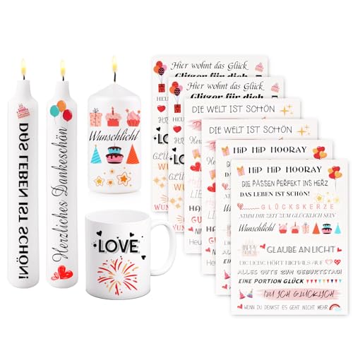 6 Stücke Kerzentattoos Glücklichkeit Kerzenfolie, Wassertransferdruck Kerzenaufkleber mit Verschiedenen Motiven, Wasserschiebefolie Dekorieren Kerzen, DIY Geschenk, Liebe, Sprüche zum Verschenken 6 Stücke Kerzentattoos Glücklichkeit Kerzenfolie, Wassertransferdruck Kerzenaufkleber mit Verschiedenen Motiven, Wasserschiebefolie Dekorieren Kerzen, DIY Geschenk, Liebe, Sprüche zum Verschenken von Doygim
