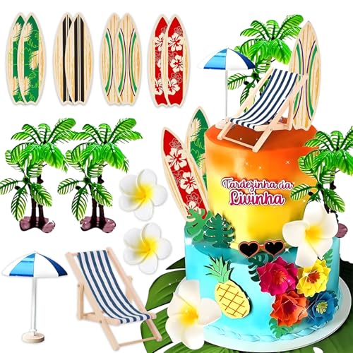 14 Stück Strand-Kuchendekoration, Surf-Strand-Party, Geburtstagsparty-Dekoration, Sommerstrand-Surf-Geburtstagstortendekoration 14 Stück Strand-Kuchendekoration, Surf-Strand-Party, Geburtstagsparty-Dekoration, Sommerstrand-Surf-Geburtstagstortendekoration von Doyomtoy
