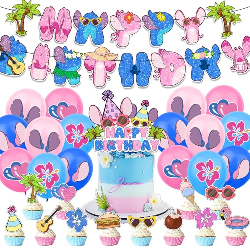34 Stück Kindergeburtstagsparty-Dekorations-Zubehör, Cartoon-Party-Dekoration, Cartoon-Thema, Jungen und Mädchen, Ballon-Dekoration, Banner, Kuchendekoration 34 Stück Kindergeburtstagsparty-Dekorations-Zubehör, Cartoon-Party-Dekoration, Cartoon-Thema, Jungen und Mädchen, Ballon-Dekoration, Banner, Kuchendekoration von Doyomtoy