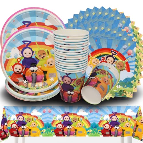 61pcs Antenne Baby Partygeschirr,Teletubbies Partygeschirr,Süße Kinder Party Dekoration Zubehör,Teller Becher Servietten Tischtücher Kindergeburtstag Partygeschirr für 20 Kinder 61pcs Antenne Baby Partygeschirr,Teletubbies Partygeschirr,Süße Kinder Party Dekoration Zubehör,Teller Becher Servietten Tischtücher Kindergeburtstag Partygeschirr für 20 Kinder von Doyomtoy