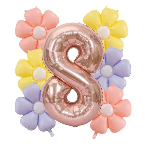 7-teiliges Geburtstagsdekorationsset für 8-jährige Kinder, mit Ballons mit der Zahl 8, Geburtstagsdekorationsgeschenk für 8-jährige Jungen und Mädchen, Ballondekoration 7-teiliges Geburtstagsdekorationsset für 8-jährige Kinder, mit Ballons mit der Zahl 8, Geburtstagsdekorationsgeschenk für 8-jährige Jungen und Mädchen, Ballondekoration von Doyomtoy