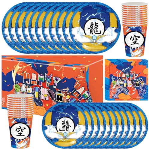 Cartoon Party Geschirr Set,Doyomtoy 61 Stück Reveal Party Supplies Tassen, Servietten, Tischdecke, für Kindergeburtstag Party Deko Baby Shower von Doyomtoy