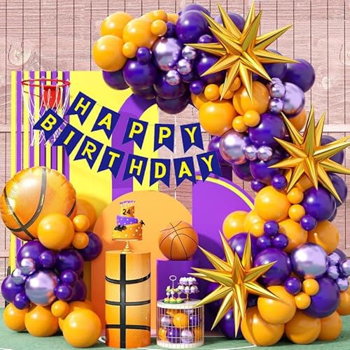 Doyomtoy 99PCS Basketball-Thema Geburtstagsparty Luftballons, Basketball Ballonbogen Set, Folienballons, Geburtstagsparty Dekoration Luftballons Doyomtoy 99PCS Basketball-Thema Geburtstagsparty Luftballons, Basketball Ballonbogen Set, Folienballons, Geburtstagsparty Dekoration Luftballons von Doyomtoy