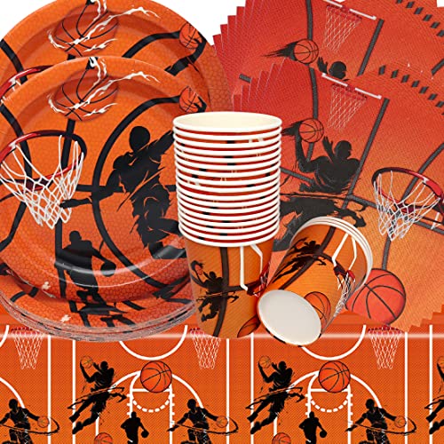 Basketball Geburtstag Deko,Doyomtoy 61 Stück Basketball Partygeschirr Set Teller Tassen Servietten Tischdecke Basketball Geburtstag für Basketballfans Dekorationen Basketball Geburtstag Deko,Doyomtoy 61 Stück Basketball Partygeschirr Set Teller Tassen Servietten Tischdecke Basketball Geburtstag für Basketballfans Dekorationen von Doyomtoy