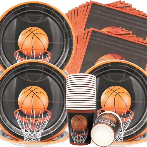 Doyomtoy Basketball Party Geschirr,60Stück Basketball Deko Geburtstag Inklusive Basketball Party Teller,Tassen,Servietten für Basketball-Sport,Basketball Sport Thema Geburtstagsfeier Dekoration Doyomtoy Basketball Party Geschirr,60Stück Basketball Deko Geburtstag Inklusive Basketball Party Teller,Tassen,Servietten für Basketball-Sport,Basketball Sport Thema Geburtstagsfeier Dekoration von Doyomtoy