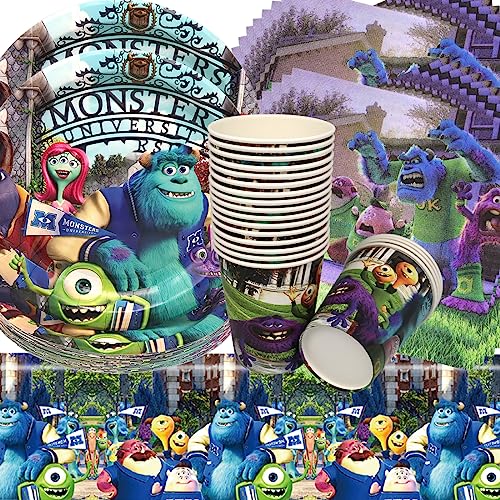 Doyomtoy Monster Geburtstag Deko 61 Stück Partygeschirr Set - Teller, Tassen, Servietten für Kinder, Schuleinführung, Schulanfang, Motto Party Doyomtoy Monster Geburtstag Deko 61 Stück Partygeschirr Set - Teller, Tassen, Servietten für Kinder, Schuleinführung, Schulanfang, Motto Party von Doyomtoy