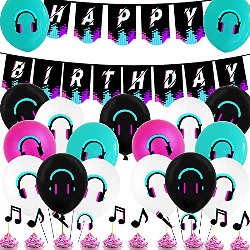 Doyomtoy Musik unter dem Motto Geburtstag Dekoration,Musik-Geburtstagsbanner für Geburtstag Party Dekorationen Musik Thema Party Supplies für Erwachsene und Kinder Doyomtoy Musik unter dem Motto Geburtstag Dekoration,Musik-Geburtstagsbanner für Geburtstag Party Dekorationen Musik Thema Party Supplies für Erwachsene und Kinder von Doyomtoy