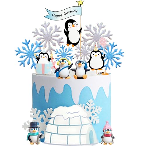 Doyomtoy Pinguin Kuchendekoration,Tortendekoration 14Stück Mini Pinguin Figuren Weihnachten Cake Topper Schneeflocke Cupcake Topper Winter Weihnachts Tortendekoration Dekorationen für Kindergeburtstag Doyomtoy Pinguin Kuchendekoration,Tortendekoration 14Stück Mini Pinguin Figuren Weihnachten Cake Topper Schneeflocke Cupcake Topper Winter Weihnachts Tortendekoration Dekorationen für Kindergeburtstag von Doyomtoy