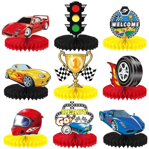 Doyomtoy Racing Car Waben-Mittelstücke,Rennwagen Waben Party Dekorationen Party Deko Bienenwabe Geburtstag Rennauto für Racing Car Geburtstag Party Zubehör Supplies 9 Stück Doyomtoy Racing Car Waben-Mittelstücke,Rennwagen Waben Party Dekorationen Party Deko Bienenwabe Geburtstag Rennauto für Racing Car Geburtstag Party Zubehör Supplies 9 Stück von Doyomtoy