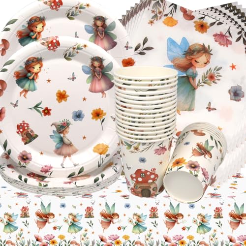 Doyomtoy Schmetterling Partygeschirr Set,61 Stück Märchenhaftes Geburtstag Party Mädchen Feen Geburtstagsteller, Tassen, Servietten für Kindergeburtstag Blumen Party Deko Baby Shower Doyomtoy Schmetterling Partygeschirr Set,61 Stück Märchenhaftes Geburtstag Party Mädchen Feen Geburtstagsteller, Tassen, Servietten für Kindergeburtstag Blumen Party Deko Baby Shower von Doyomtoy