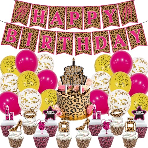 Leopard Geburtstag Deko,Doyomtoy Luftballons mit Leopard Happy Birthday Party Dekoration Cupcake Topper, Luftballon Dschungelsafari Geburtstag für Mädchen Frauen Geburtstagsfeier 32 Stück Leopard Geburtstag Deko,Doyomtoy Luftballons mit Leopard Happy Birthday Party Dekoration Cupcake Topper, Luftballon Dschungelsafari Geburtstag für Mädchen Frauen Geburtstagsfeier 32 Stück von Doyomtoy
