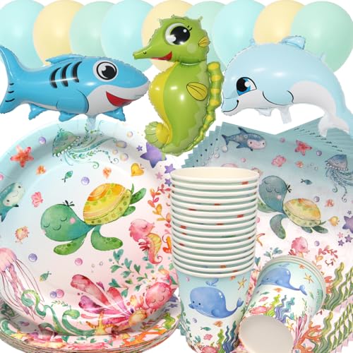 Ozean Geburtstag Deko,Doyomtoy 75 Stück Baby Shower Partygeschirr Ozean Geburtstag Party Set Geburtstagsteller Tassen Servietten Unterwasser Geburtstag für Kinder Geburtstag Babyparty Deko Ozean Geburtstag Deko,Doyomtoy 75 Stück Baby Shower Partygeschirr Ozean Geburtstag Party Set Geburtstagsteller Tassen Servietten Unterwasser Geburtstag für Kinder Geburtstag Babyparty Deko von Doyomtoy