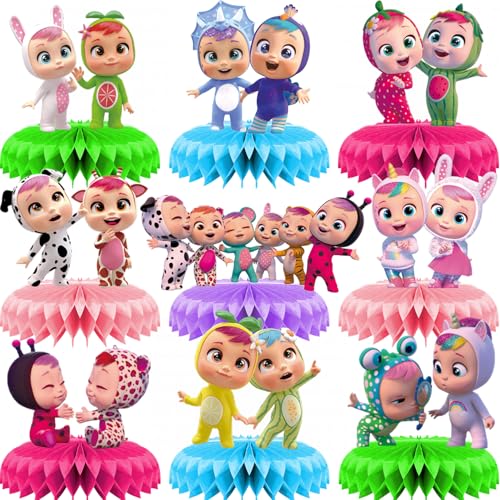 Pack of 9 Cry Babies Party Honeycomb Ball Decorations, Magic Tears Honeycomb Centrepieces for Table Decorations, Cry Babies Centrepiece Table Top for Children Birthday Baby Shower Party Supplies Pack of 9 Cry Babies Party Honeycomb Ball Decorations, Magic Tears Honeycomb Centrepieces for Table Decorations, Cry Babies Centrepiece Table Top for Children Birthday Baby Shower Party Supplies von Doyomtoy