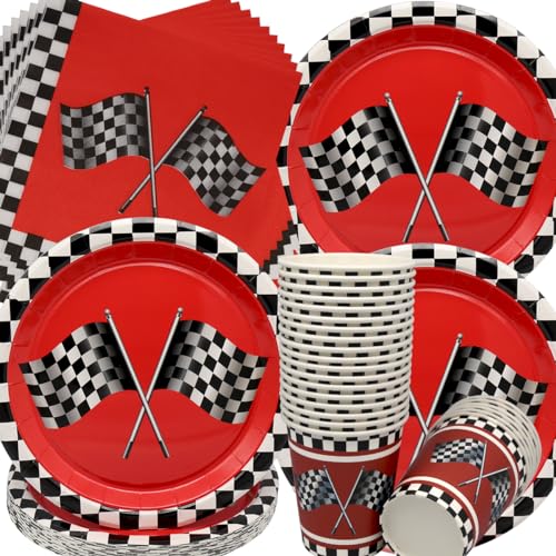 Rennwagen Geburtstag Deko,Doyomtoy 72 Stück Partygeschirr Set Renn-Auto Geburtstag Party Set Geburtstagsteller Tassen Servietten Geburtstags für Kinder Motto-Party Rennwagen Geburtstag Deko,Doyomtoy 72 Stück Partygeschirr Set Renn-Auto Geburtstag Party Set Geburtstagsteller Tassen Servietten Geburtstags für Kinder Motto-Party von Doyomtoy