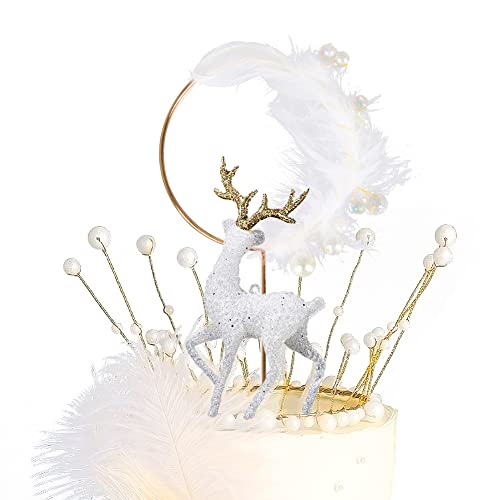 Rentier Tortendeko Dekoration,Doyomtoy Weihnachtstorte Deko Kuchen Topper Kristall Hirsch Krone Engelsflügel Kuchen Dekoration für Weihnachten Geburstage Deko Rentier Tortendeko Dekoration,Doyomtoy Weihnachtstorte Deko Kuchen Topper Kristall Hirsch Krone Engelsflügel Kuchen Dekoration für Weihnachten Geburstage Deko von Doyomtoy