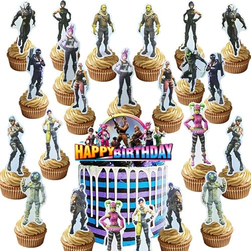 Spiel Thema Geburtstag Tortendeko,Cupcake Toppers, Kuchendekoration für Videospiele, Happy Birthday Kuchen Dekoration Spiel Partei Liefert für Kinder Mädchen Junge Party Kuchen,25 Stück Spiel Thema Geburtstag Tortendeko,Cupcake Toppers, Kuchendekoration für Videospiele, Happy Birthday Kuchen Dekoration Spiel Partei Liefert für Kinder Mädchen Junge Party Kuchen,25 Stück von Doyomtoy
