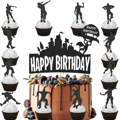 Spiel Thema Geburtstag Tortendeko,Doyomtoy Video Gaming Spiel Cake Topper Videospiel Cupcake Topper Spielthema Geburtstag für Kinder Party Kuchen 13 Stück von Doyomtoy