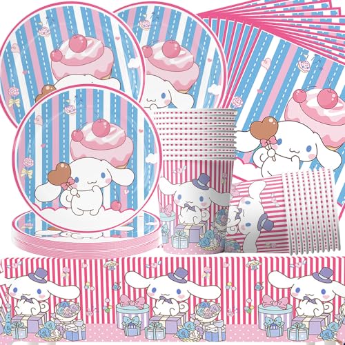 The Kuromi Melody Trio Partygeschirr Set,Doyomtoy Serve 20 Gäste Geburtstag Partygeschirr,Tischdecken,Teller,Tassen,Servietten für Partyzubehör Geburtstag The Kuromi Melody Trio Partygeschirr Set,Doyomtoy Serve 20 Gäste Geburtstag Partygeschirr,Tischdecken,Teller,Tassen,Servietten für Partyzubehör Geburtstag von Doyomtoy