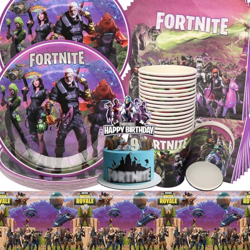 Videospiel Geburtstag Deko,Doyomtoy 62 Stück Partygeschirr Set Cake Topper Spielparty Geburtstag Party Set Geburtstagsteller Tassen Servietten Geburtstags für Spielliebhaber Videospiel Geburtstagsdeko Videospiel Geburtstag Deko,Doyomtoy 62 Stück Partygeschirr Set Cake Topper Spielparty Geburtstag Party Set Geburtstagsteller Tassen Servietten Geburtstags für Spielliebhaber Videospiel Geburtstagsdeko von Doyomtoy