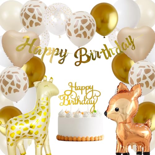 Waldtiere Geburtstag Deko,Doyomtoy 51 Stück Dschungel Luftballons Tiere Hirsch Happy Birthday Banner Cupcake Topper Dschungel Safari Thema für Kindergeburtstag Party Deko Baby Shower Waldtiere Geburtstag Deko,Doyomtoy 51 Stück Dschungel Luftballons Tiere Hirsch Happy Birthday Banner Cupcake Topper Dschungel Safari Thema für Kindergeburtstag Party Deko Baby Shower von Doyomtoy