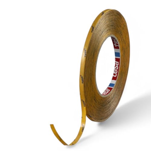 Dpm tapes - tesa 51966 doppelseitiges PET-Klebeband: starke Haftung, hält auf schwierigen Untergründen. Dicke 0,2 mm, beständig bis 130 °C, mit UV-Beständigkeit - (9 mm x 50 m) von Dpm tapes