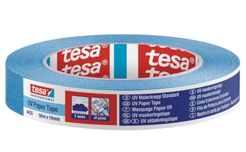 Dpm tapes Tesa 4435 Klebeband für Präzisions-Maskierung, Lackierung, Karosserie, einfach anzuwendendes Papierband, innen und außen, keine Rückstände - Blau (19 mm x 50 m) von Dpm tapes