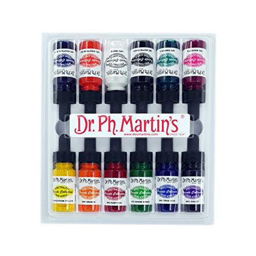 Dr. Ph. Martin's Spectralite Private Collection Flüssige Acrylfarben, 14,2 g, 12 Stück (Set 1) von Dr. Ph. Martin's