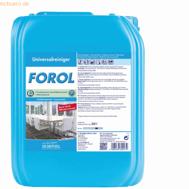 Dr. Schnell Allzweckreiniger-Konzentrat Forol 10l Dr. Schnell Allzweckreiniger-Konzentrat Forol 10l von Dr. Schnell