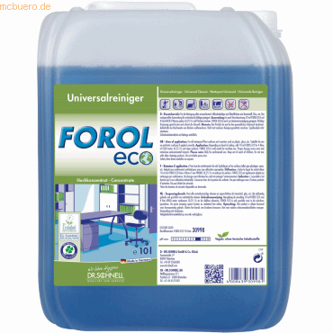 Dr. Schnell Allzweckreiniger-Konzentrat Forol Eco 10l Dr. Schnell Allzweckreiniger-Konzentrat Forol Eco 10l von Dr. Schnell