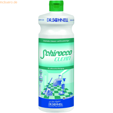 Dr. Schnell Bodenschnellreiniger Schirocco Clean Intensiv 1l Dr. Schnell Bodenschnellreiniger Schirocco Clean Intensiv 1l von Dr. Schnell