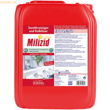 Dr. Schnell Sanitärreiniger / Kalklöser Milizid Cirto 10l Dr. Schnell Sanitärreiniger / Kalklöser Milizid Cirto 10l von Dr. Schnell