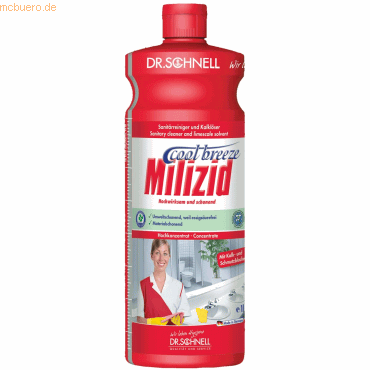 Dr. Schnell Sanitärreiniger / Kalklöser Milizid Cool Breeze 1l Dr. Schnell Sanitärreiniger / Kalklöser Milizid Cool Breeze 1l von Dr. Schnell