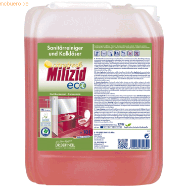 Dr. Schnell Sanitärreiniger Milizid Citrofresh eco 10l Dr. Schnell Sanitärreiniger Milizid Citrofresh eco 10l von Dr. Schnell