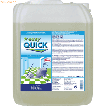 Dr. Schnell Unterhaltsreiniger Easy Quick Konzentrat tensidfrei 10l von Dr. Schnell